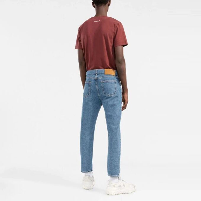 Off-White Herre SS22 Logo-trykk Rundhalset kortærmet versjon Mursteinsrød T-skjorte
