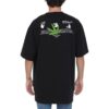 Off-White Herre SS22 Logo-trykk Rundhalset Pullover Kortærmet Løs Passform Svart T-skjorte