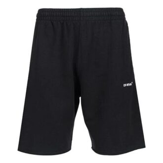 Off-White Herre SS22 Logo-trykk Sportsshorts Versjon Svart