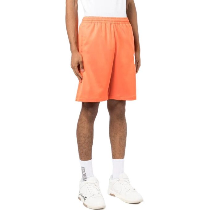 Off-White Herre SS22 Merke-logo-trykk Elastisk linning Rette Shorts Vanlig versjon Oransje