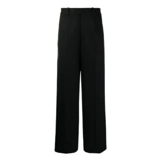 Off-White Herre SS22 Midt i livet Ensfarget Rett Casual Bukser/Lange bukser Versjon Svart