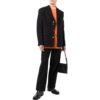 Off-White Herre SS22 Midt i livet Ensfarget Rett Casual Bukser/Lange bukser Versjon Svart