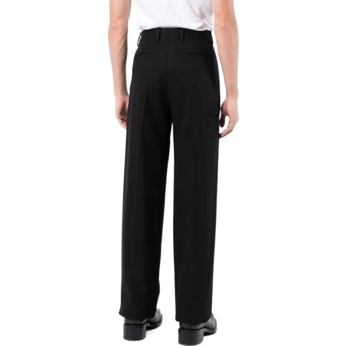 Off-White Herre SS22 Midt i livet Ensfarget Rett Casual Bukser/Lange bukser Versjon Svart