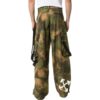 Off-White Herre SS22 Mønstertrykk Cargo Casual Bukser/Løse Passform Grønn