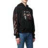 Off-White Herre SS22 Mønstertrykk Hette Langermet Løs Passform Svart