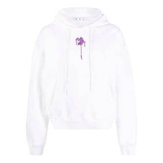 Off-White Herre SS22 Mønstertrykk Hette Langermet Pullover-versjon Hvit