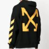 Off-White Herre SS22 Mønstertrykk Hette Langermet Versjon Svart