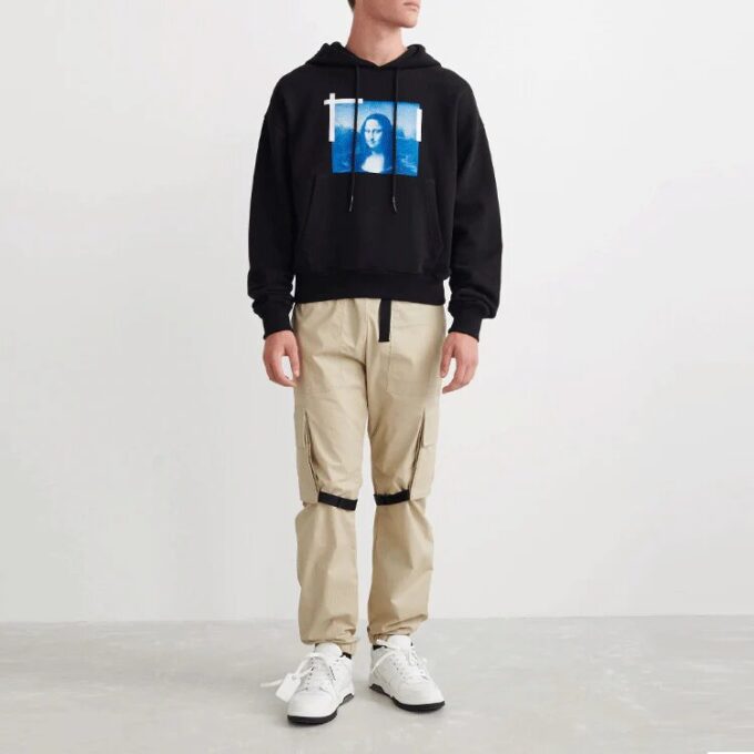 Off-White Herre SS22 Mona Lisa-maleri Svart