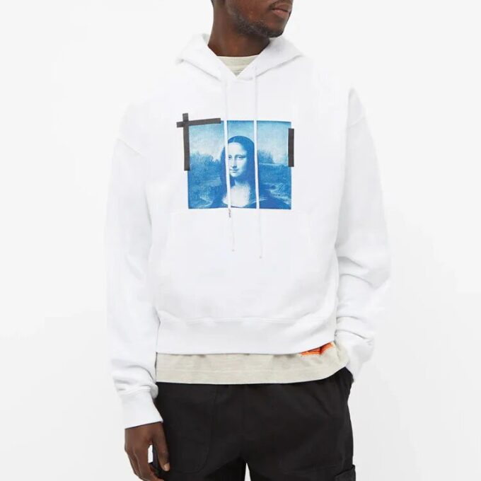Off-White Herre SS22 Mona Lisa-trykk Hvit
