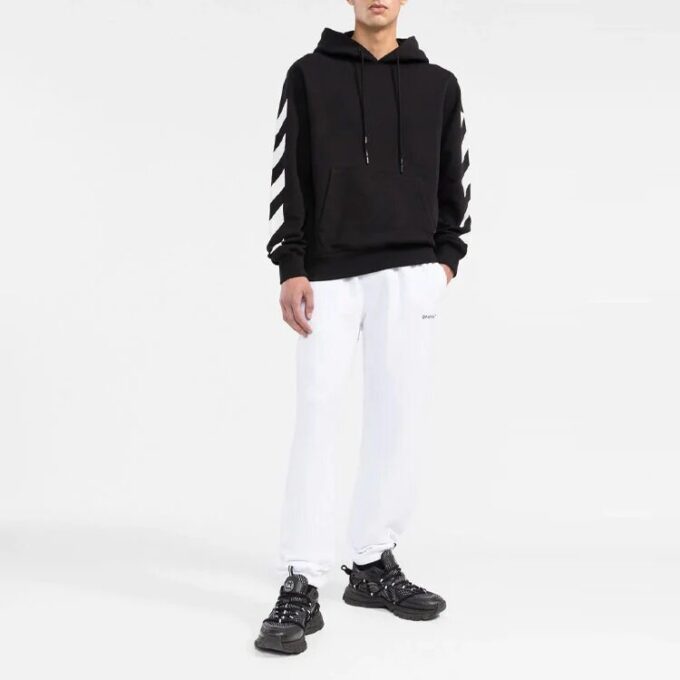 Off-White Herre SS22 Pilmønstertrykk Løs passform Høst Svart