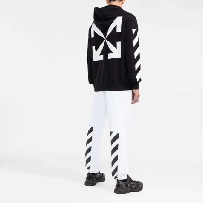 Off-White Herre SS22 Pilmønstertrykk Løs passform Høst Svart