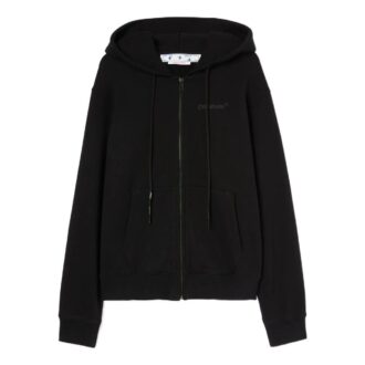 Off-White Herre SS22 Printing Zipper Jacket Svart