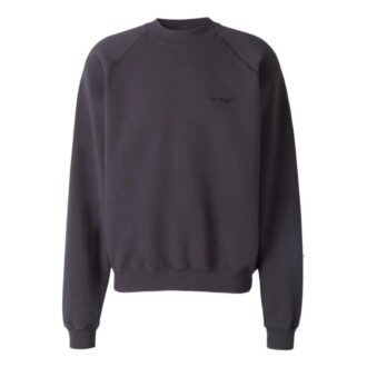 Off-White Herre SS22 Pullover med bakre Arrows-trykk, høstgrå