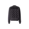 Off-White Herre SS22 Pullover med bakre Arrows-trykk, høstgrå