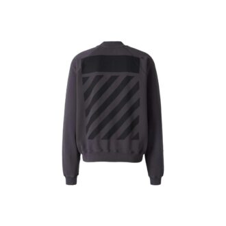Off-White Herre SS22 Pullover med bakre Arrows-trykk, høstgrå