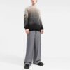 Off-White Herre SS22 Rundhalset gradient-pullover i ull, grå