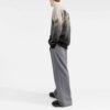 Off-White Herre SS22 Rundhalset gradient-pullover i ull, grå