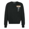 Off-White Herre SS22 Rundhalset mønster Alfabet-trykk Pullover Langermet versjon Svart