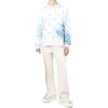 Off-White Herre SS22 Rutenettlogo-trykk Pullover Versjon Blå Hvit