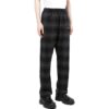 Off-White Herre SS22 rutete, rette fritidsbukser/bukser, svart