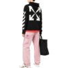 Off-White Herre SS22 Rygg Klassisk Logo-trykk Glidelås Hette Langermet Vanlig versjon Svart