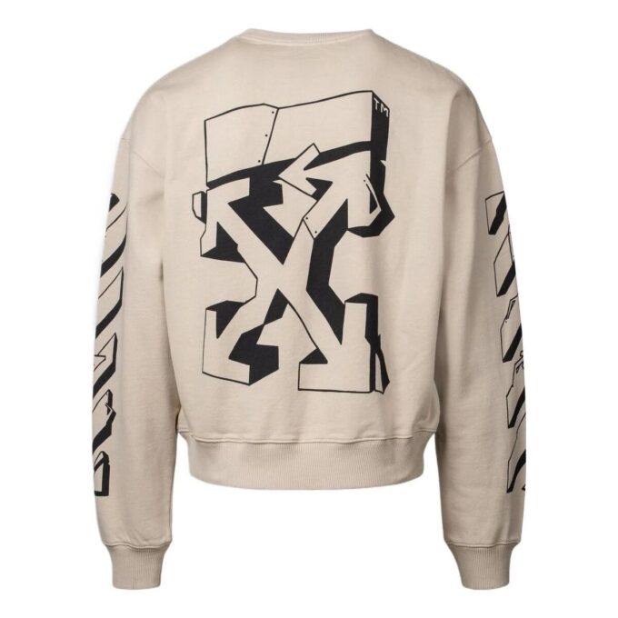 Off-White Herre SS22 Rygg Klassisk Logo-trykk Rundhals Langermet Vanlig versjon