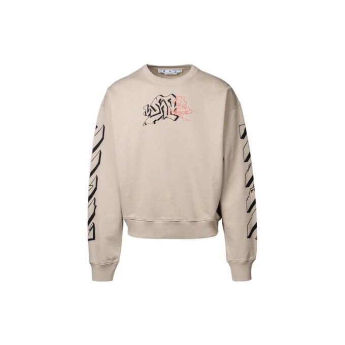 Off-White Herre SS22 Rygg Klassisk Logo-trykk Rundhals Langermet Vanlig versjon