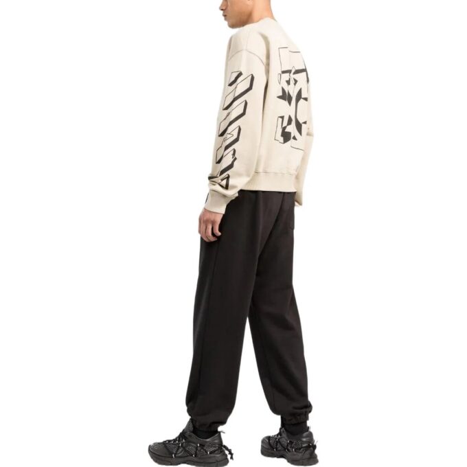 Off-White Herre SS22 Rygg Klassisk Logo-trykk Rundhals Langermet Vanlig versjon