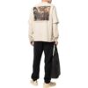 Off-White Herre SS22 Ryggtrykk Langermet T-skjorte med løs passform