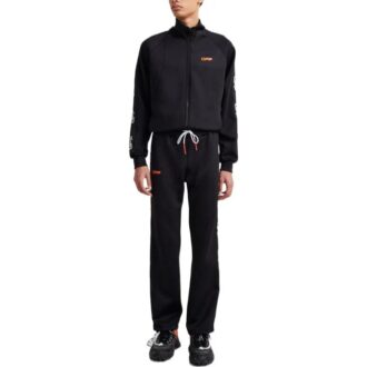 Off-White Herre SS22 Side Logo Snøring Rett Sportsbukser/Joggebukser Vanlig versjon Svart