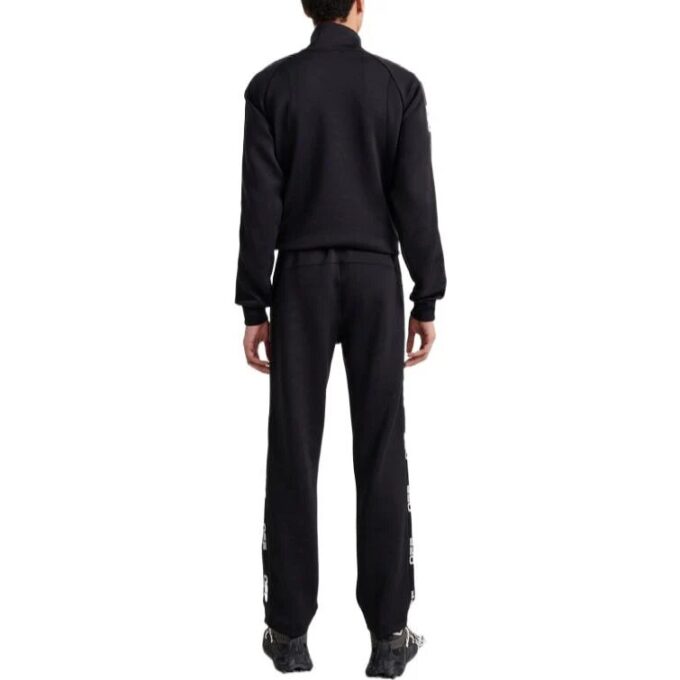 Off-White Herre SS22 Side Logo Snøring Rett Sportsbukser/Joggebukser Vanlig versjon Svart
