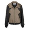 Off-White Herre SS22 Splicing Kontrastfarger Uformell hettejakke Versjon Khaki