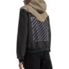 Off-White Herre SS22 Splicing Kontrastfarger Uformell hettejakke Versjon Khaki