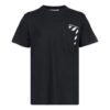 Off-White Herre SS22 Stripe Alfabet-trykk Shorts Kortærmet versjon Svart