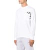 Off-White Herre SS22 Stripe Logo-trykk Pullover Rund hals Langermet Hvit T-skjorte