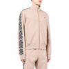 Off-White Herre SS22 Stripe Splicing Høy Krage Glidelås Langermet Versjon Khaki Jakke