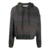 Off-White Herre SS22 Stripet hettegenser med lange ermer, svart