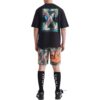 Off-White Herre SS22 T-skjorte med pilmønster, rund hals, korte ermer og løs passform, svart