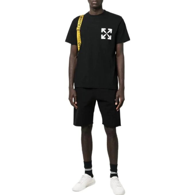 Off-White Herre SS22 T-skjorte med piltrykk, kort ermet, svart Short