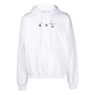Off-White Herre SS22 Tre- og pilmønster, hvit