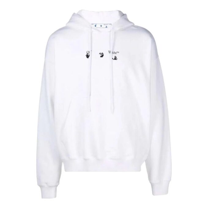 Off-White Herre SS22 Tre- og pilmønster, hvit