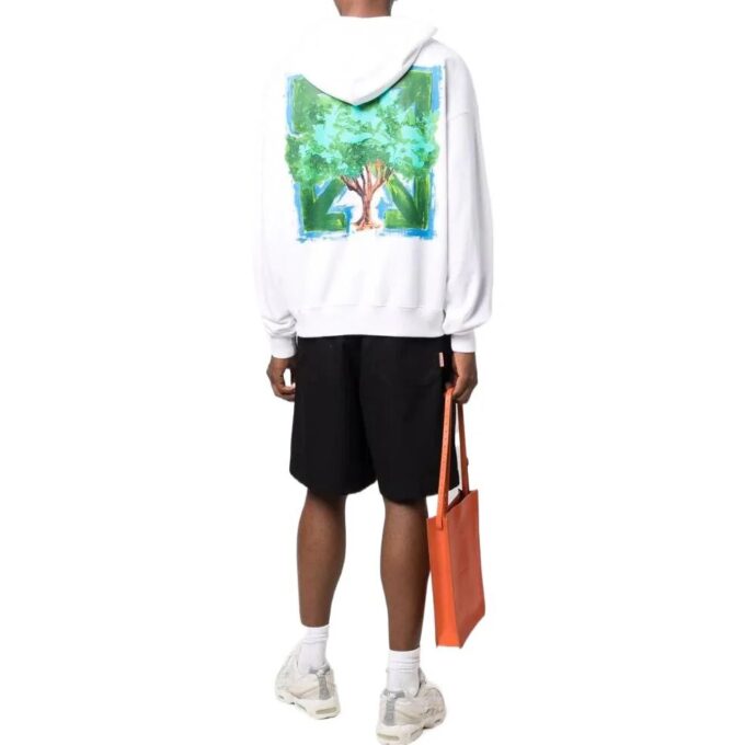 Off-White Herre SS22 Tre- og pilmønster, hvit