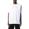 Off-White Herre SS22 Trykk på brystet Rundhalset Pullover Kortærmet Hvit T-skjorte
