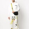 Off-White Herre SS22 Trykk Rett Casual Bukser/Løs Passform
