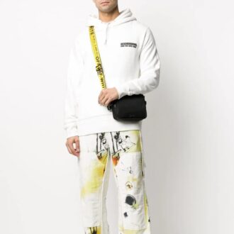 Off-White Herre SS22 Trykk Rett Casual Bukser/Løs Passform