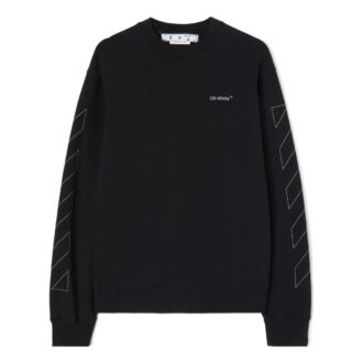 Off-White Herre SS22 Trykk Rundhalset Svart