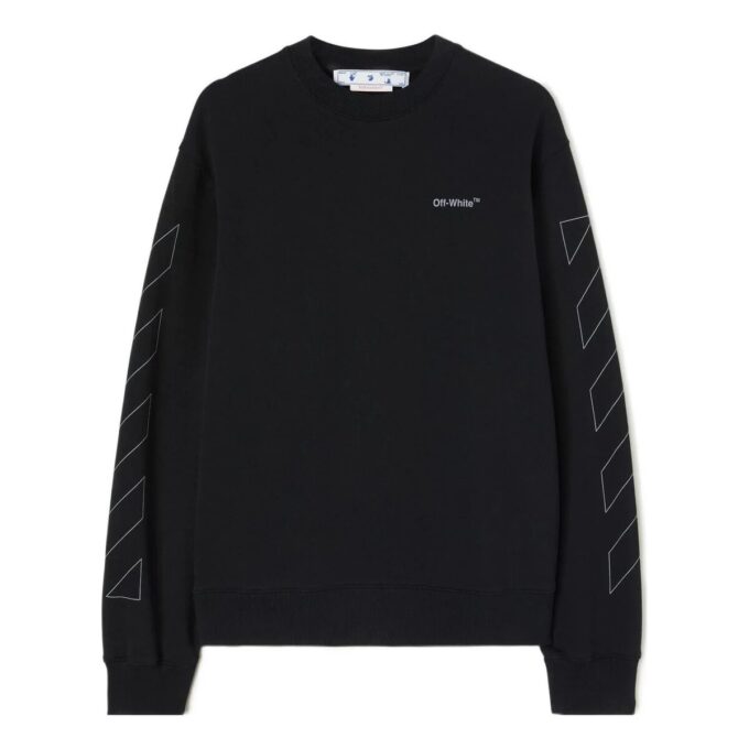 Off-White Herre SS22 Trykk Rundhalset Svart
