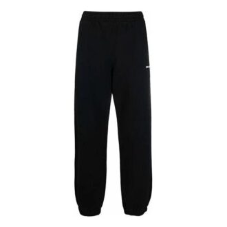 Off-White Herre SS22 Trykte, rette, løse, uformelle lange bukser/skjørt Svart