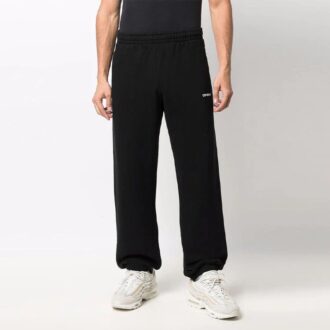 Off-White Herre SS22 Trykte, rette, løse, uformelle lange bukser/skjørt Svart