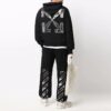 Off-White Herre SS22 Trykte, rette, løse, uformelle lange bukser/skjørt Svart